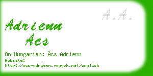 adrienn acs business card